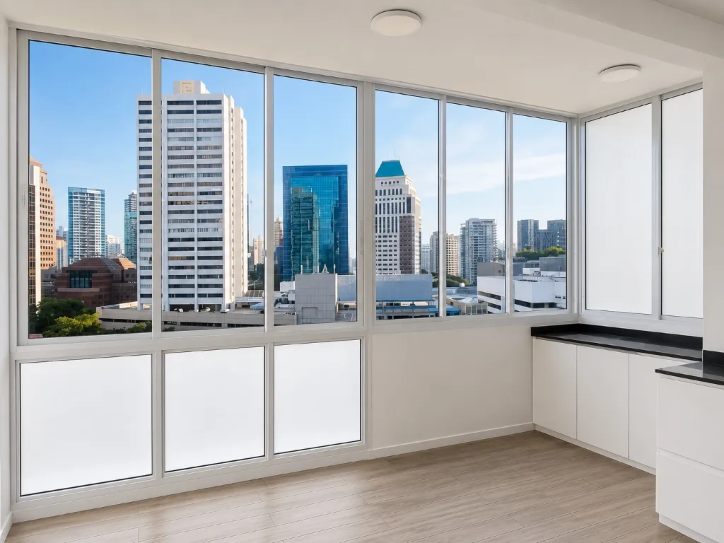 White Sliding Aluminium Window